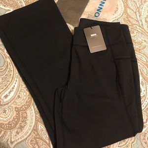 Black flare leg yoga pants